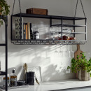 Nordal Loft Iron Hanging Shelf and Wine Rack from Accessories for the Home