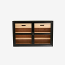 Nordal Viva Black Wood Sideboard with Glass Doors from Accessories for the Home
