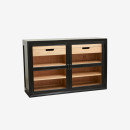 Nordal Viva Black Wood Sideboard with Glass Doors from Accessories for the Home