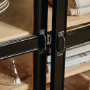 Nordal Viva Black Wood Sideboard with Glass Doors from Accessories for the Home