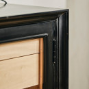 Nordal Viva Black Wood Sideboard with Glass Doors from Accessories for the Home