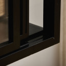 Nordal Bei Black Wall Cabinet with Sliding Doors from Accessories for the Home