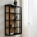 Nordal Bei Black Wall Cabinet with Sliding Doors from Accessories for the Home