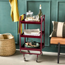 House Doctor Roll Trolley in Burgundy from Accessories for the Home