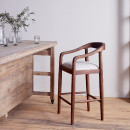 Anbu Acacia Upholstered Counter Chair- Washed Walnut from Accessories for the Home