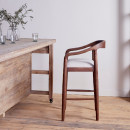 Anbu Acacia Upholstered Counter Chair- Washed Walnut from Accessories for the Home