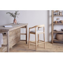 Anbu Mango Wood Upholstered Counter Chair- Natural from Accessories for the Home
