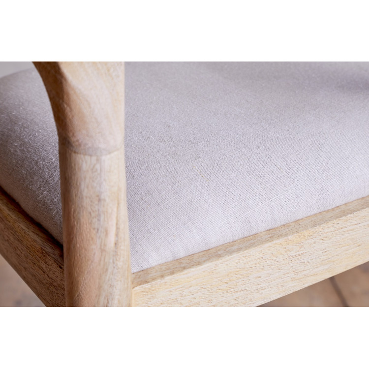 Anbu Mango Wood Upholstered Counter Chair- Natural from Accessories for the Home