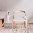 Front of Anbu Mango Wood Upholstered Dining Chair- Natural from Accessories for the Home