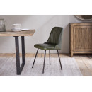 Harsha Rich Green Leather Dining Chair from Accessories for the Home