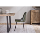 Harsha Rich Green Leather Dining Chair from Accessories for the Home