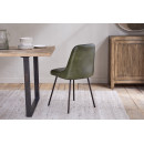 Harsha Rich Green Leather Dining Chair from Accessories for the Home