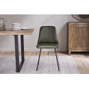 Harsha Rich Green Leather Dining Chair from Accessories for the Home