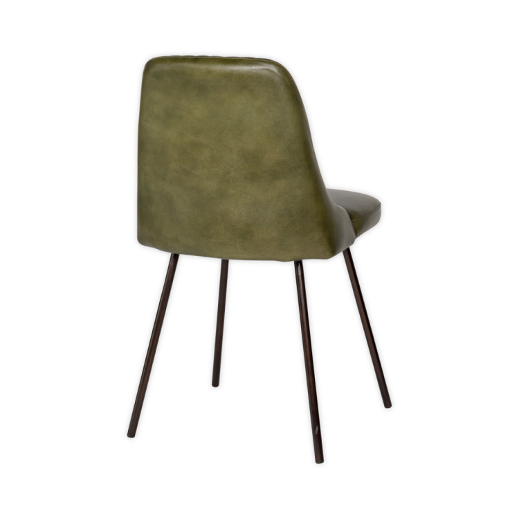 Harsha Rich Green Leather Dining Chair from Accessories for the Home Harsha Rich Green Leather Dining Chair from Accessories for the Home