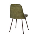 Harsha Rich Green Leather Dining Chair from Accessories for the Home