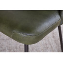 Harsha Rich Green Leather Dining Chair from Accessories for the Home