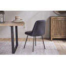 Harsha Aged Black Leather Dining Chair from Accessories for the Home