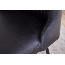 Harsha Aged Black Leather Dining Chair from Accessories for the Home