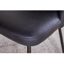 Harsha Aged Black Leather Dining Chair from Accessories for the Home