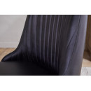 Harsha Aged Black Leather Dining Chair from Accessories for the Home