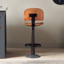Narwana Leather & Iron Bar Chair- Aged Tan from Accessories for the Home