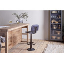 Narwana Leather & Iron Bar Chair- Aged Black from Accessories for the Home