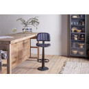 Narwana Leather & Iron Bar Chair- Aged Black from Accessories for the Home