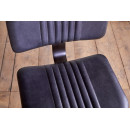 Narwana Leather & Iron Bar Chair- Aged Black from Accessories for the Home