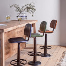Narwana Leather & Iron Bar Chair- Rich Green from Accessories for the Home