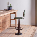 Narwana Leather & Iron Bar Chair- Rich Green from Accessories for the Home