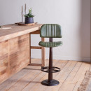 Narwana Leather & Iron Bar Chair- Rich Green from Accessories for the Home