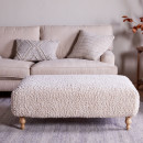 Otas Teddy Cotton Ottoman in Off White from Accessories for the Home