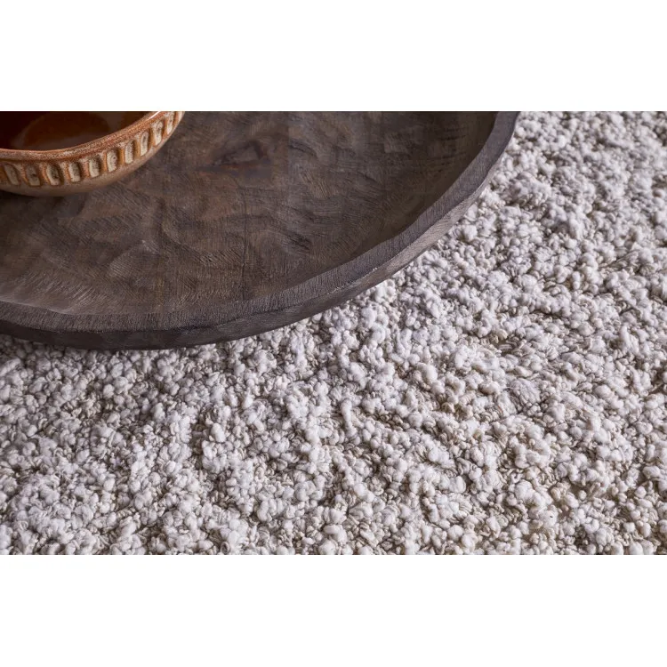 Otas Teddy Cotton Ottoman in Off White from Accessories for the Home