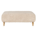 Otas Teddy Cotton Ottoman in Off White from Accessories for the Home
