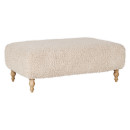 Otas Teddy Cotton Ottoman in Off White from Accessories for the Home