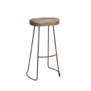 Loko Natural Mango Wood and Iron Stool from Accessories for the Home
