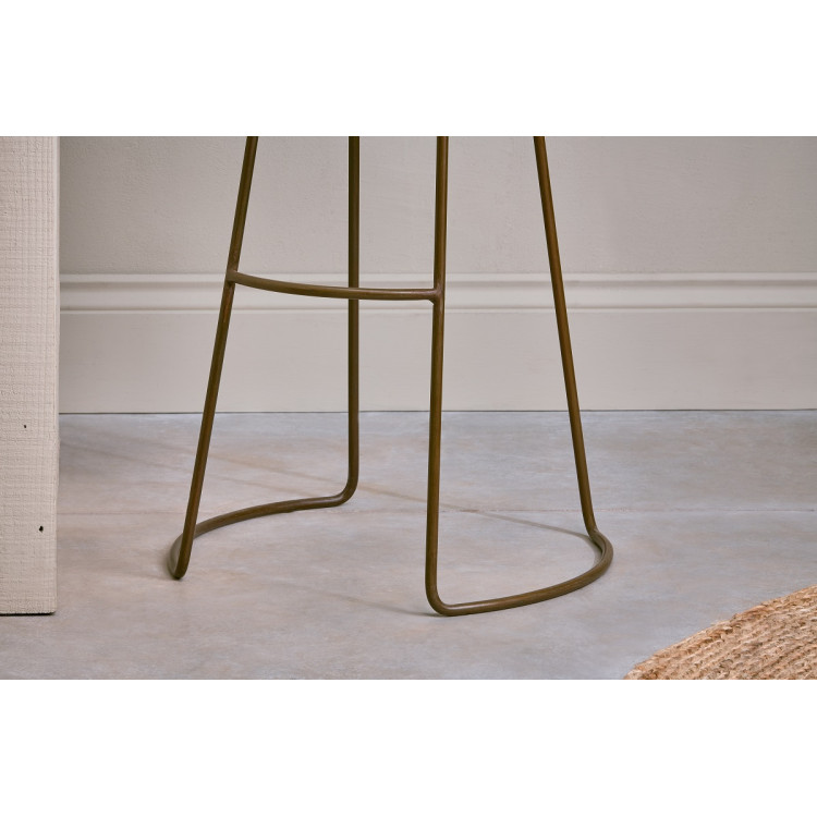 Loko Natural Mango Wood and Iron Stool from Accessories for the Home Loko Natural Mango Wood and Iron Stool from Accessories for the Home
