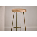 Loko Natural Mango Wood and Iron Stool from Accessories for the Home