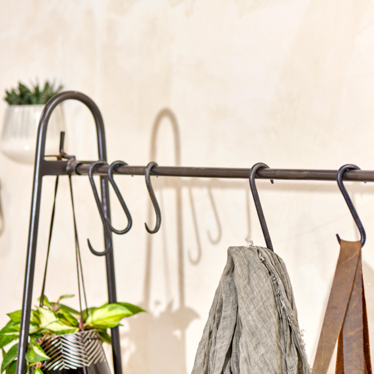 Edda Iron & Mango Wood Hanging Rail from Accessories for the Home Edda Iron & Mango Wood Hanging Rail from Accessories for the Home