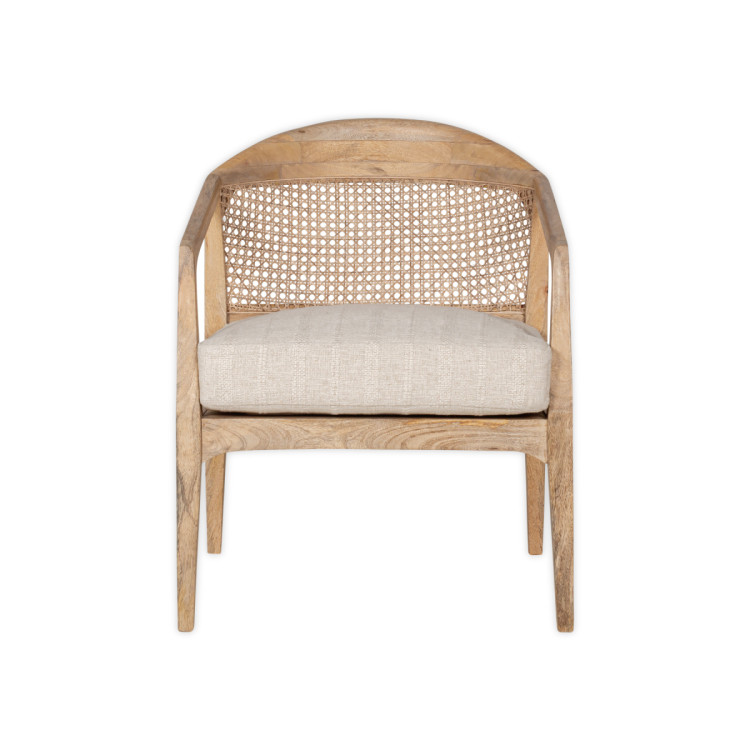 Nabhi Mango Wood & Cane Occasional Chair from Accessories for the Home
