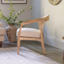 Nabhi Mango Wood & Cane Occasional Chair from Accessories for the Home
