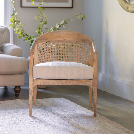 Nabhi Mango Wood & Cane Occasional Chair from Accessories for the Home 2
