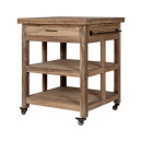 Tivu Reclaimed Wood Butchers Block Trolley from Accessories for the Home