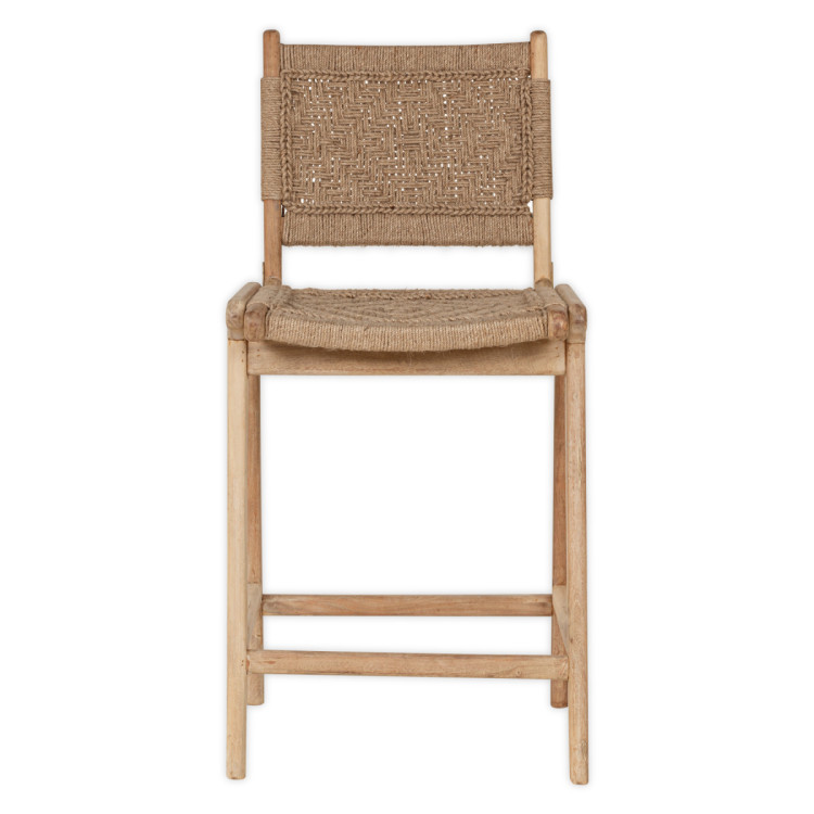 Vinay Woven Jute & Acacia Wood Counter Chair from Accessories for the Home