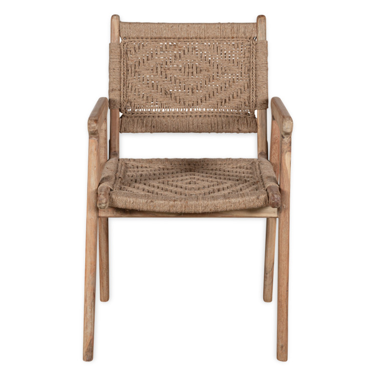Vinay Woven Jute & Acacia Wood Dining Chair from Accessories for the Home Vinay Woven Jute & Acacia Wood Dining Chair from Accessories for the Home