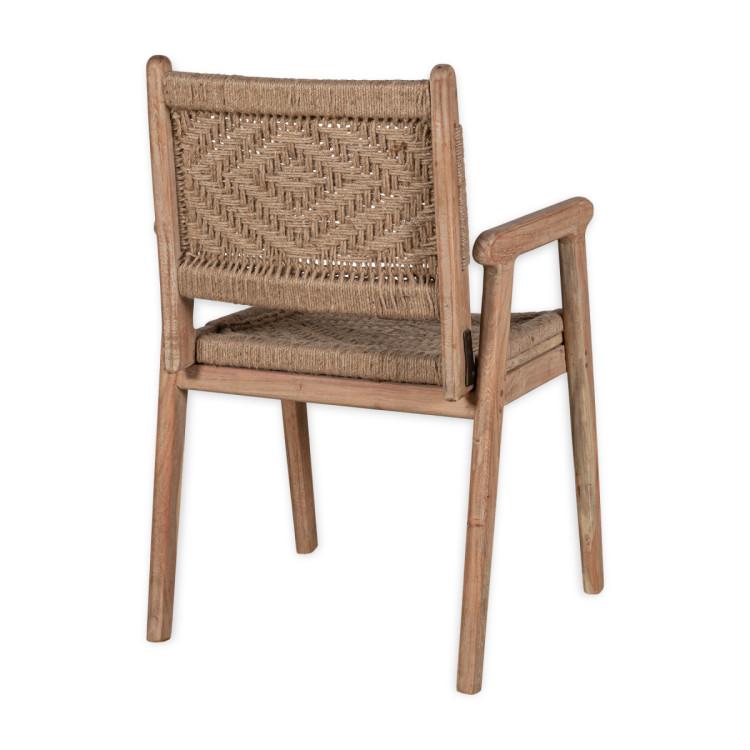 Vinay Woven Jute & Acacia Wood Dining Chair from Accessories for the Home Vinay Woven Jute & Acacia Wood Dining Chair from Accessories for the Home