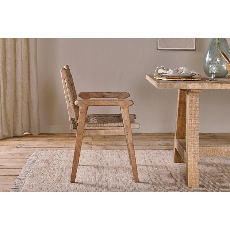 Vinay Woven Jute & Acacia Wood Dining Chair from Accessories for the Home Vinay Woven Jute & Acacia Wood Dining Chair from Accessories for the Home