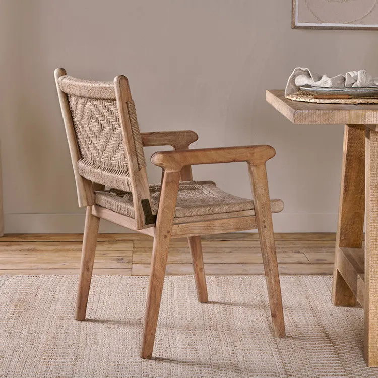 Vinay Woven Jute & Acacia Wood Dining Chair from Accessories for the Home Vinay Woven Jute & Acacia Wood Dining Chair from Accessories for the Home