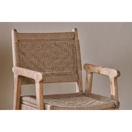 Vinay Woven Jute & Acacia Wood Dining Chair from Accessories for the Home 2