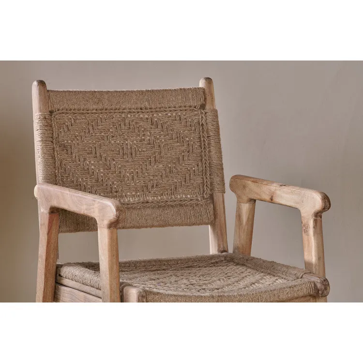 Vinay Woven Jute & Acacia Wood Dining Chair from Accessories for the Home Vinay Woven Jute & Acacia Wood Dining Chair from Accessories for the Home